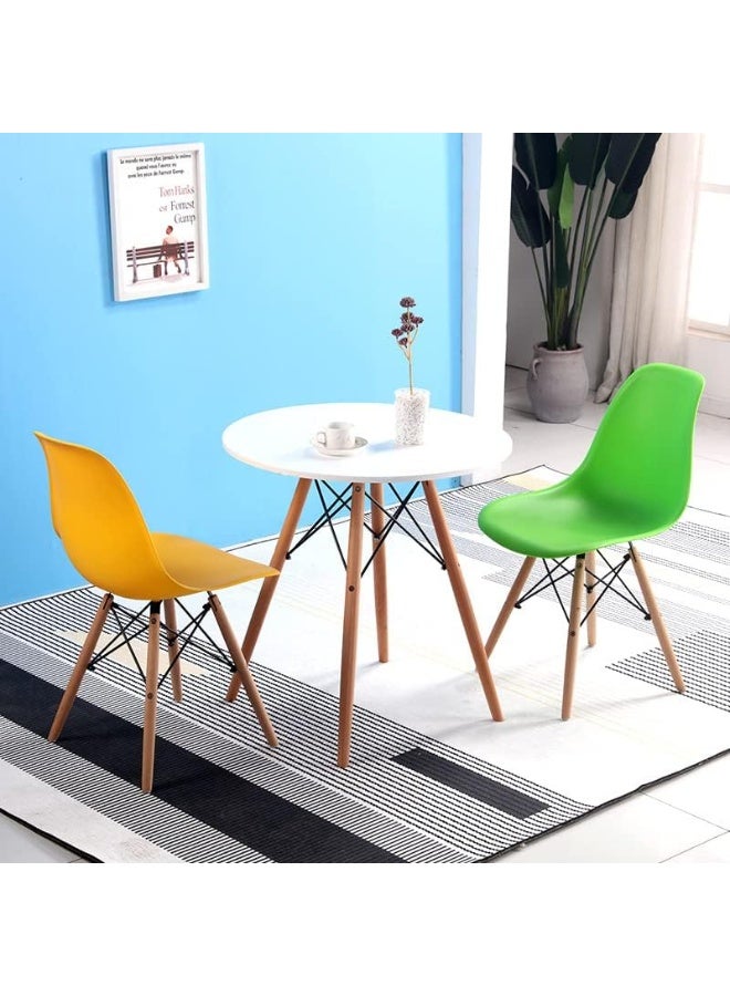 Modern Dining Chair – Simple Design with Wooden Legs and Plastic Seat – Ideal for Kitchen, Living Room, Bedroom, or Office - Image 3