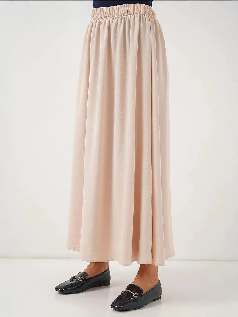 BIG DART BDART Textured Maxi Skirt with Drawstring Waist