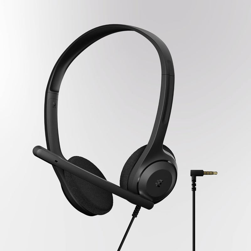 EPOS سماعة رأس احترافية C1 فوق الأذن مع موصل 3.5 مم - راحة قصوى، ميكروفون متقدم لإلغاء الضوضاء، مثالية لساعات الاستخدام الطويلة، متوافقة تمامًا مع Chromebook - Image 1