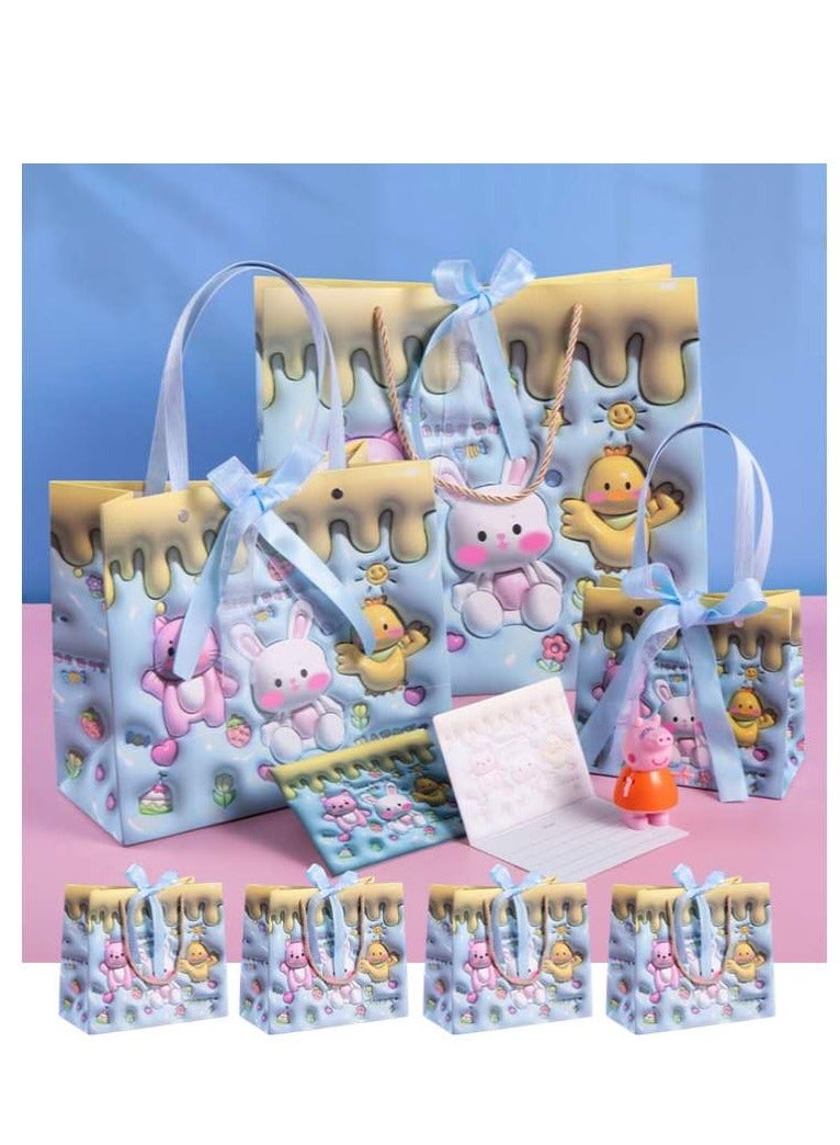 6 Pieces Children's Luxury Gift Bags 3D Animals For Birthday and Party Gifts - Image 1