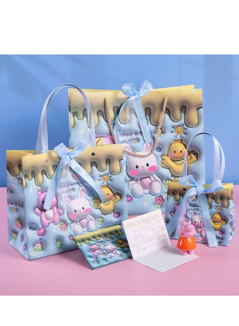 6 Pieces Children's Luxury Gift Bags 3D Animals For Birthday and Party Gifts - Image 3