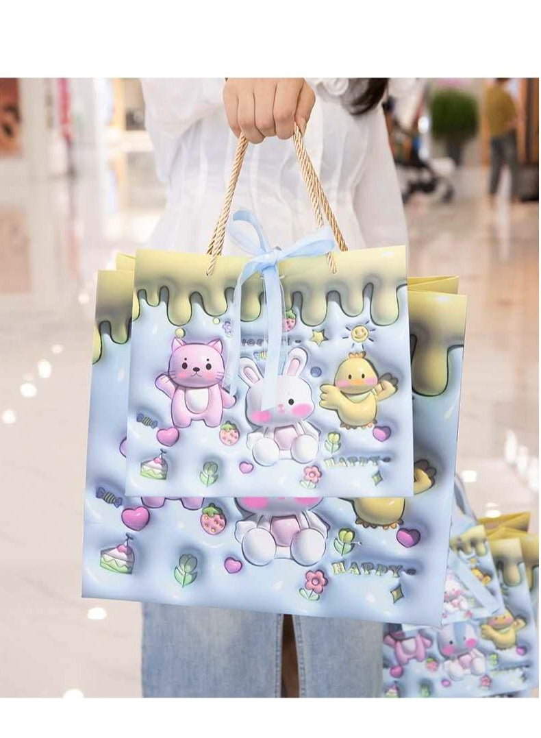 6 Pieces Children's Luxury Gift Bags 3D Animals For Birthday and Party Gifts - Image 4