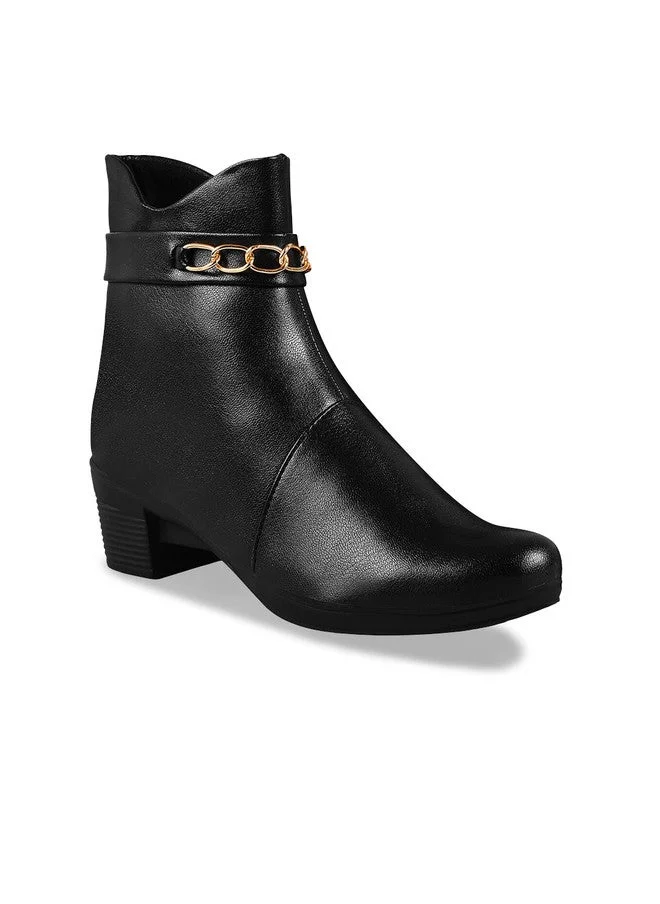 شوتوبيا Shoetopia Women & Girls Elegant  Chain Detailed Boots