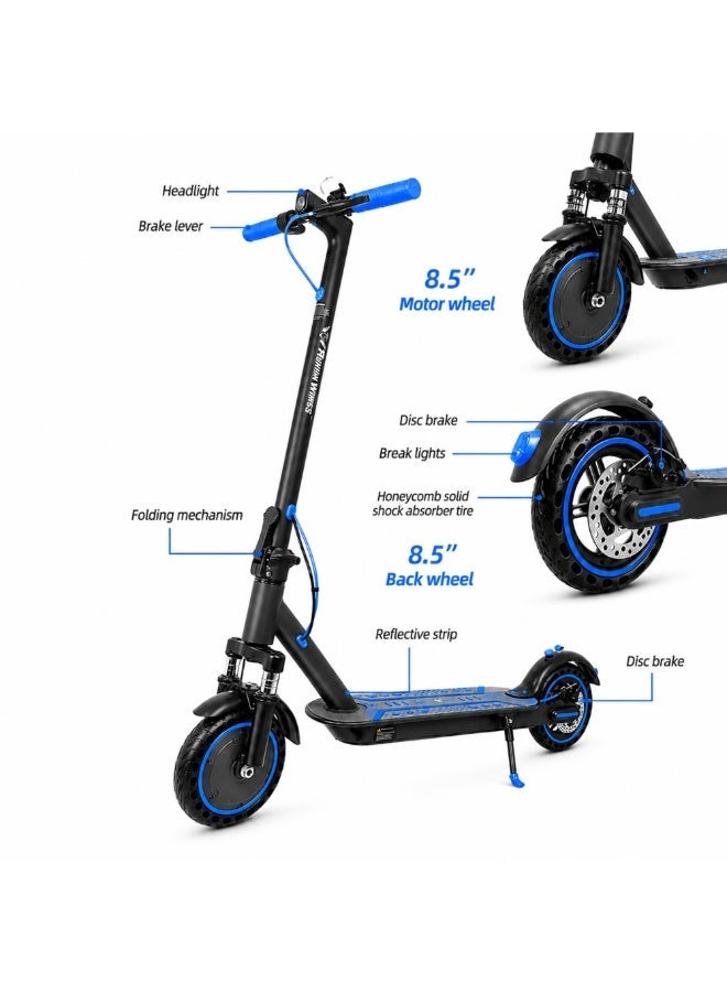ROHAN WINGS HT-03 Electric Scooter, 350W Brushless Motor, 36V 7.2Ah Battery, Up to 75 KM/H Speed, 17–20 KM Range, 8.5" Solid Tyres, LED Headlight, Turn Signals, Bluetooth App Control - Image 5