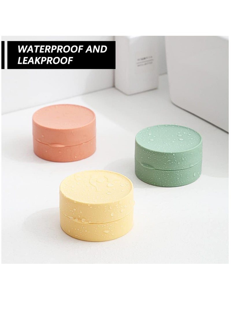 Excefore Travel Soap Box Holder Case, 4 Pcs Portable Leak Proof Round Soap Dishes Container with Lid for Shower Gym Bathroom(4 Small) - Image 4