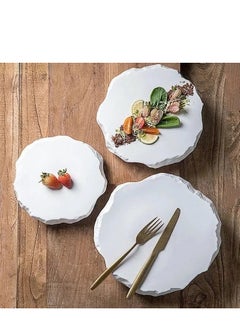 MAAC HOME MAAC Home | Fossil Stone White Plate Tray| Elegant Durable and Classic design Perfect for Family Everyday Use, and Family Get- Together, Restaurant, Banquet and More  - Image 2