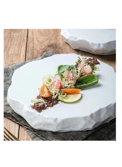 MAAC HOME MAAC Home | Fossil Stone White Plate Tray| Elegant Durable and Classic design Perfect for Family Everyday Use, and Family Get- Together, Restaurant, Banquet and More  - Image 1