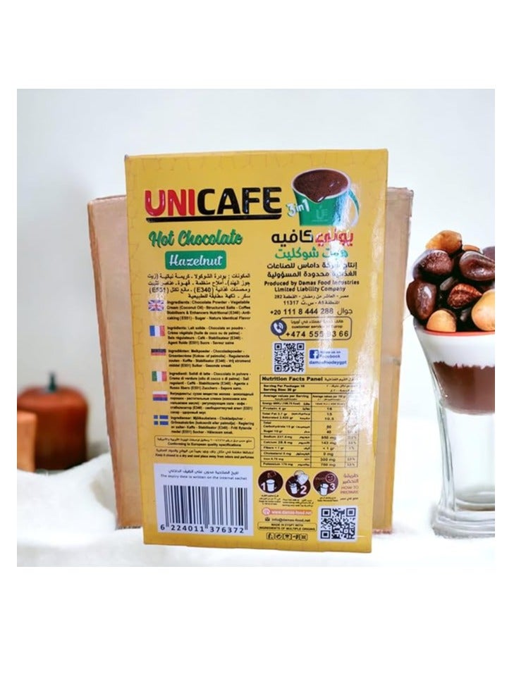 UniCafé Uni Cafe Hot Chocolate Hazelnut Powder Drink - 10 Sachets, 20 gm - Image 4