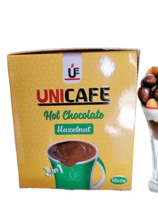 UniCafé Uni Cafe Hot Chocolate Hazelnut Powder Drink - 10 Sachets, 20 gm - Image 2
