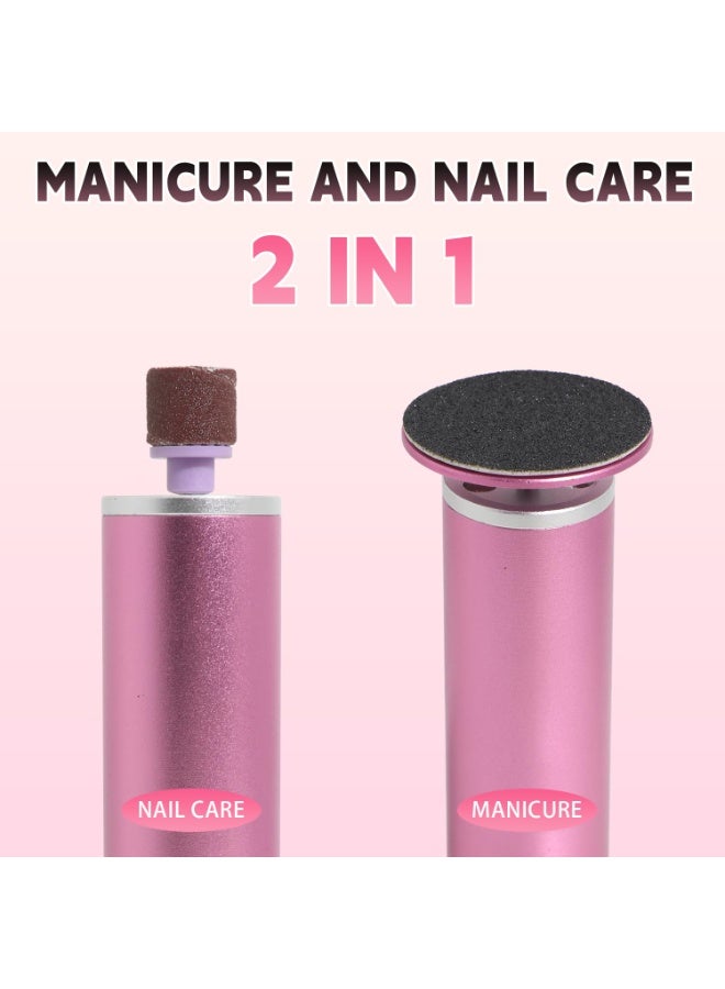 Dovva 2-in-1 Electric Callus Remover for Feet & Hands, Professional 600RPM Aluminum 12cm Foot File with Stepless Speed Control, w/80 Replaceable Sandpaper Discs (4 Sizes) for Dead Skin Removal - Image 4