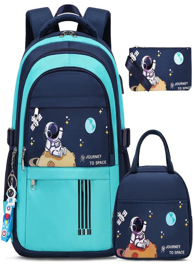 ACESAK Backpack for Boys - Boy Schoolbag Kids Children Teens Girls Elementary Middle School Bags, Waterproof Lightweight Bookbag Backpacks Casual Daypack with Lunch Bag Set - Image 1