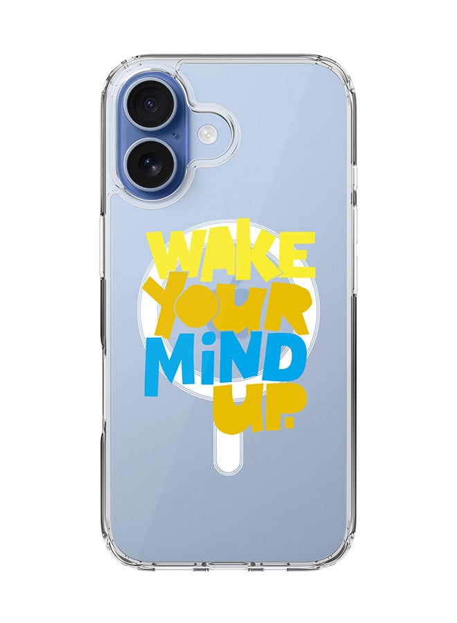 Stylizedd Classic Clear MagSafe Case for iPhone 17 , Hybrid Soft Case Flexible Edges Anti Drop TPU PC Gel Thin Transparent Cover [ Designed for iPhone 17 ] - Wake your mind up