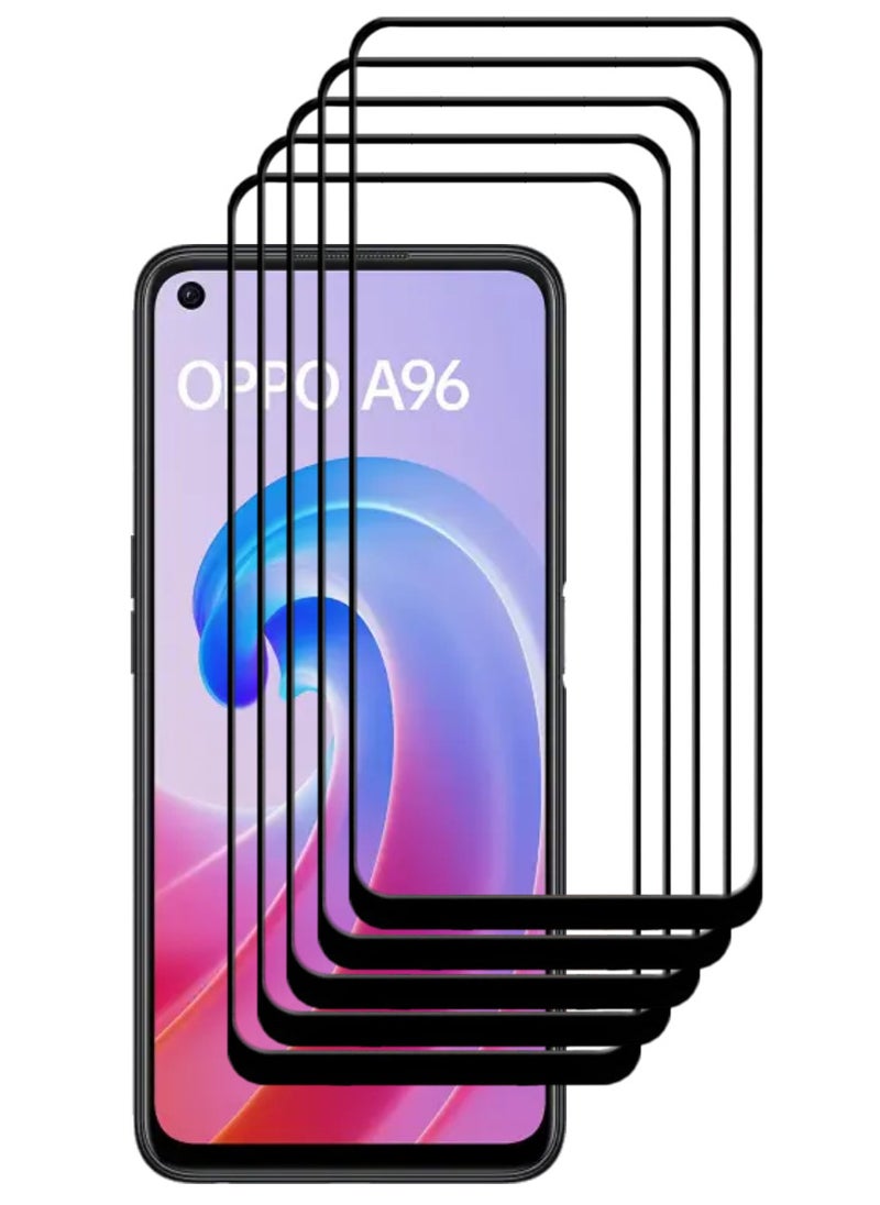 ACLIX 5 Pieces Antistatic ESD Dustproof Premium Quality High Definition Tempered Glass Screen Protector Designed For Oppo A96 - Image 1