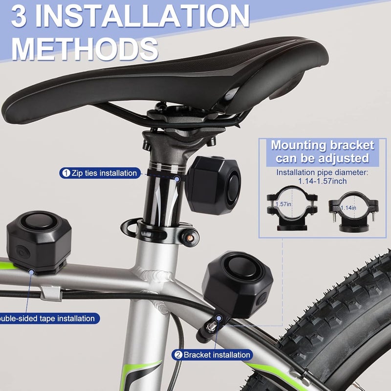 baluoqi Bicycle alarms, electric vehicle alarm, wireless vibration alarm system with motion sensor, waterproof, rechargeable theft alarm for e-bikes, bicycles, scooters, cars - Image 5
