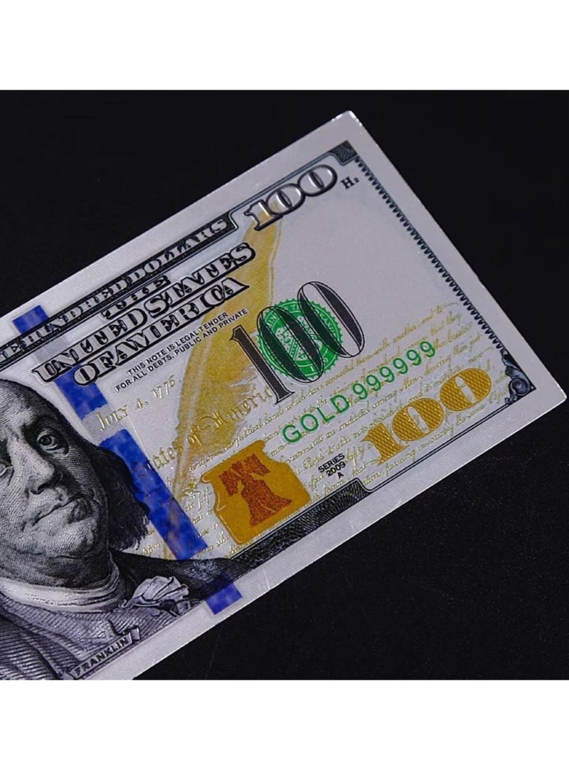 مس تيارا 20 قطعة من الأوراق النقدية الفضية بقيمة 100 دولار و100 من الأوراق النقدية الذهبية للحفلات وألبومات المال لتزيين المنزل  - Image 5