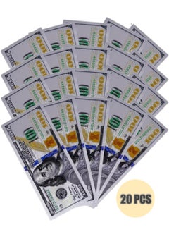 MissTiara 20 Pcs Silver 100 Dollar Bills 100 Gold Foil Banknotes for Party Money Albums Home Decoration  - Image 3