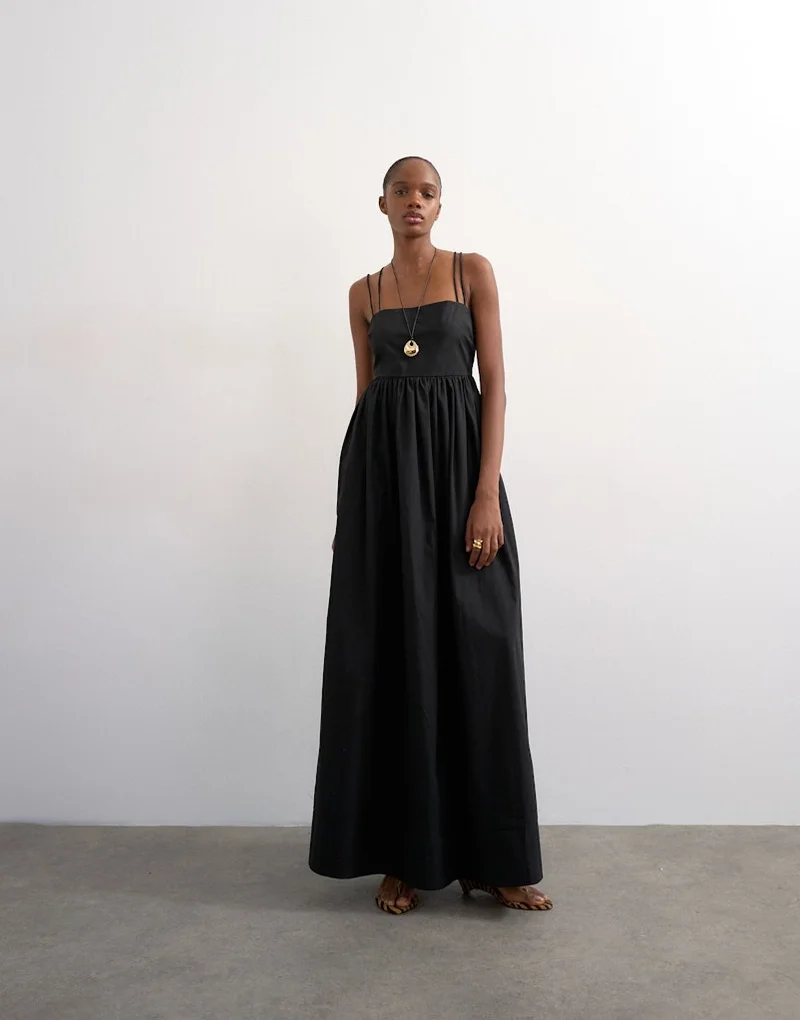 TOPSHOP Strappy Back  Woven Dress