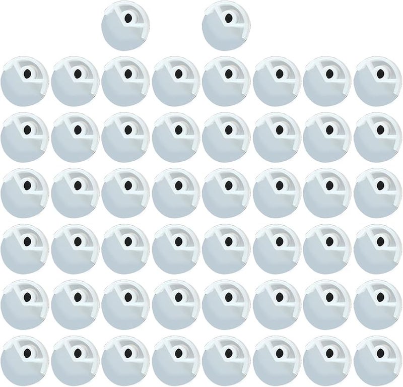 مشابك تركيب مرايا بدون إطار 50 قطعة مجموعة تثبيت بلاستيكية مع مسامير ارتفاع 5 مم - Image 3