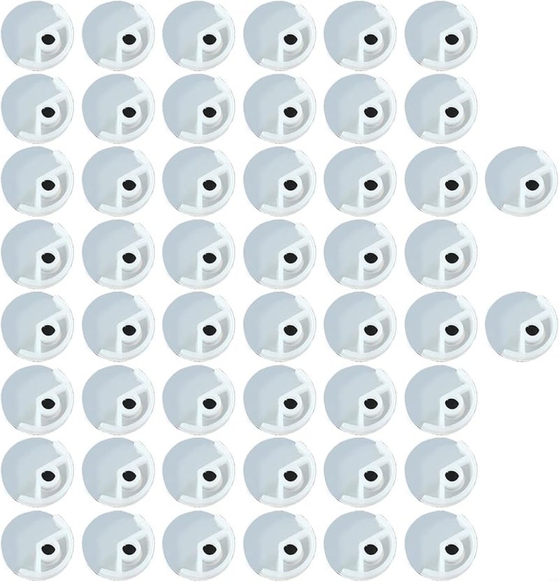 مشابك تركيب مرايا بدون إطار 50 قطعة مجموعة تثبيت بلاستيكية مع مسامير ارتفاع 5 مم - Image 2