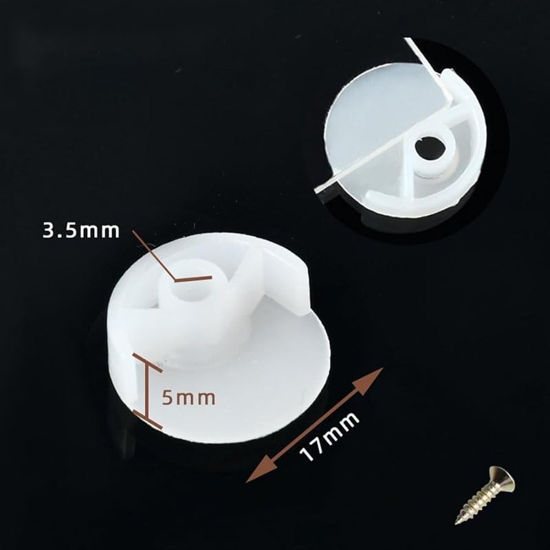 مشابك تركيب مرايا بدون إطار 50 قطعة مجموعة تثبيت بلاستيكية مع مسامير ارتفاع 5 مم - Image 4