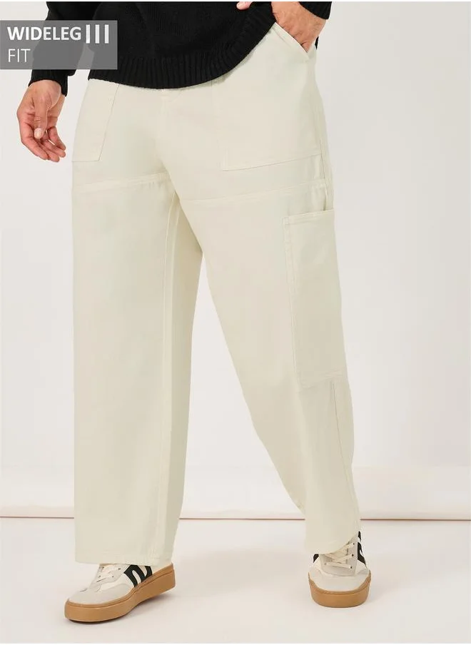 ستايلي Mid Rise Wide Leg Panelled Jeans