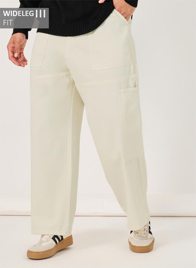 Styli Mid Rise Wide Leg Panelled Jeans  - Image 1