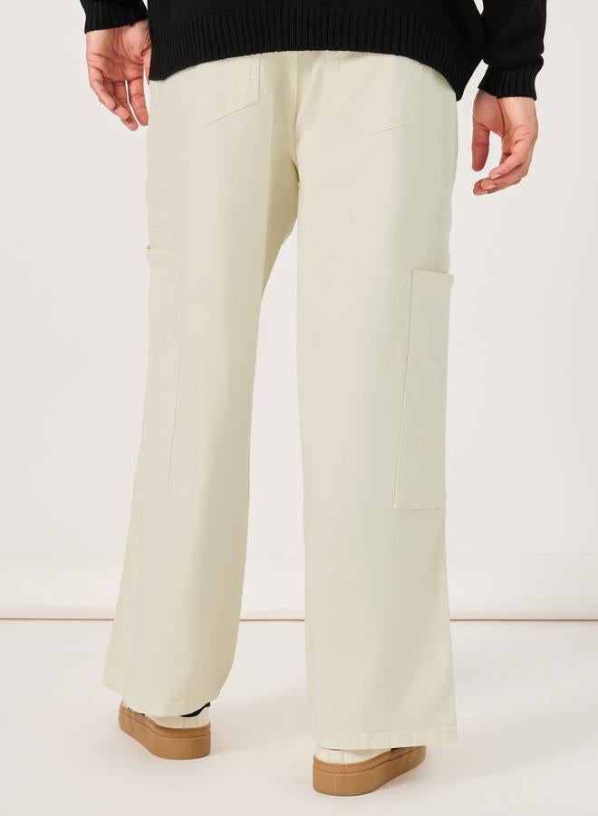 Styli Mid Rise Wide Leg Panelled Jeans  - Image 4