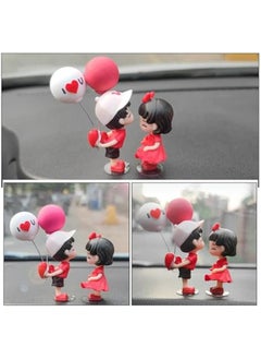 Generic Car Couple Ornament, Couple Dashboard Decoration Car Interior Ornament Romantic Figurines Balloon Lovers Car Accessories Ornament Birthday  - Image 3