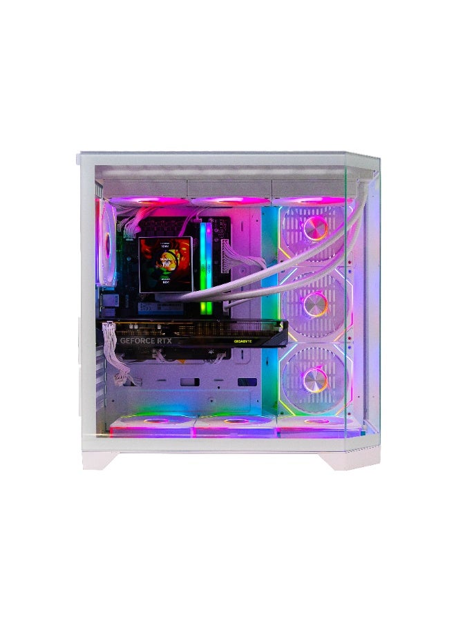 Spear Pc Gaming Pro – Intel i5-14400F, RTX 5060 8GB Triple-Fan, 16GB DDR5, 1TB NVMe SSD, 360mm Liquid Cooler With LCD, 600W PSU, 7 ARGB Fans with Remote Control, Windows 11 Pro White - Image 2