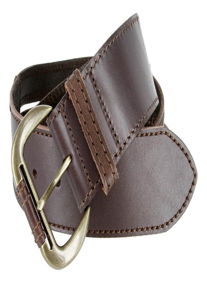 Belts.com Vintage Fashion Solid leather Crossing X Jean Belt (Brown, Small(30"-32")) - Image 2