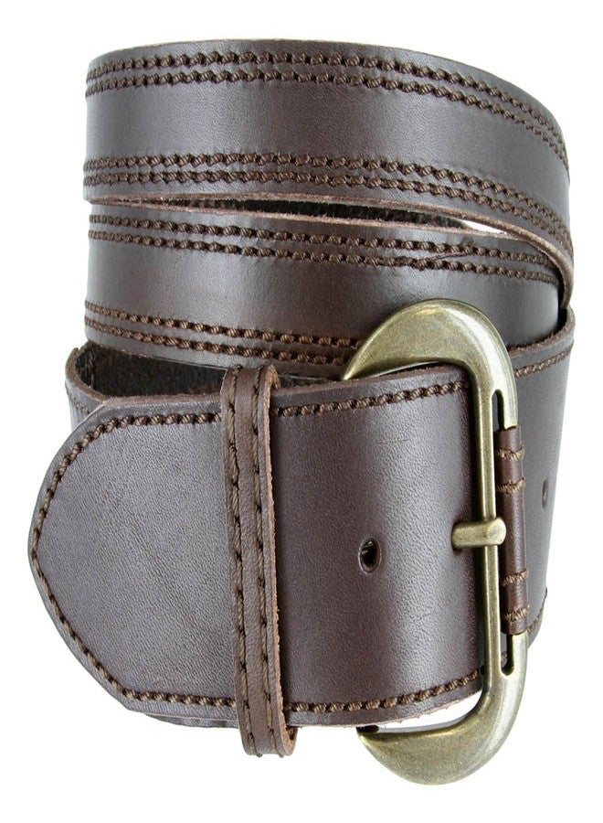 Belts.com Vintage Fashion Solid leather Crossing X Jean Belt (Brown, Small(30"-32")) - Image 1