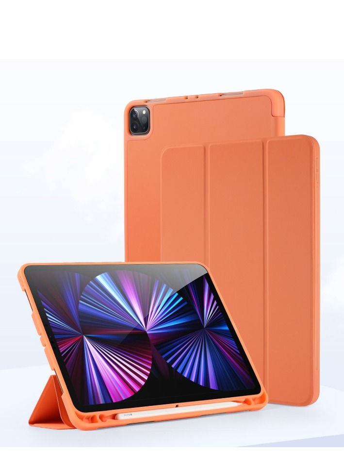 Loquat Orange Soft Case Bottom Protective With Pen Slot For iPad