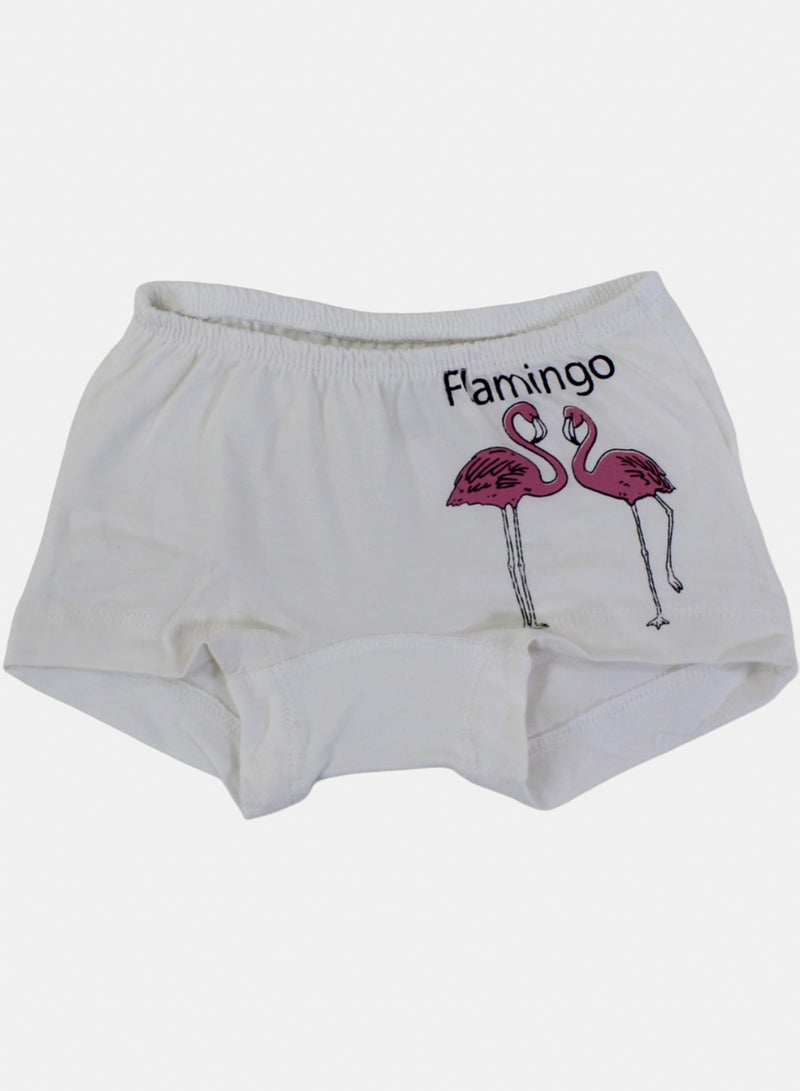 اندر بناتي قطن – أوف وايت – نقشة Flamingo