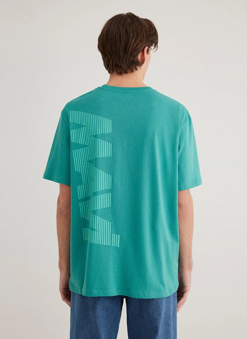 MAVI Mavi Logo Printed Green T-shirt