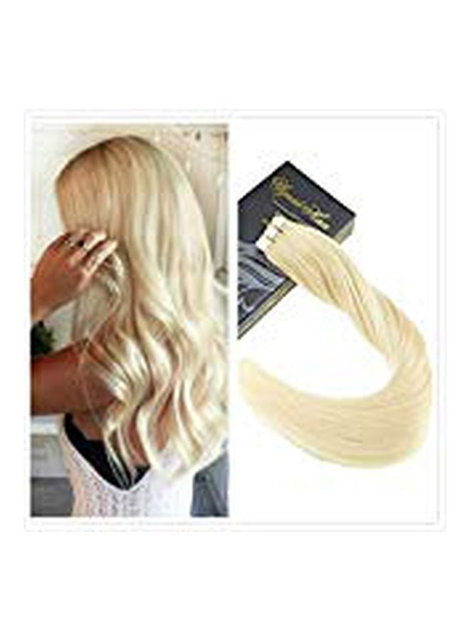 NIBEMINENT 20-Piece Tape-In Hair Extension Blonde 14inch - Image 2