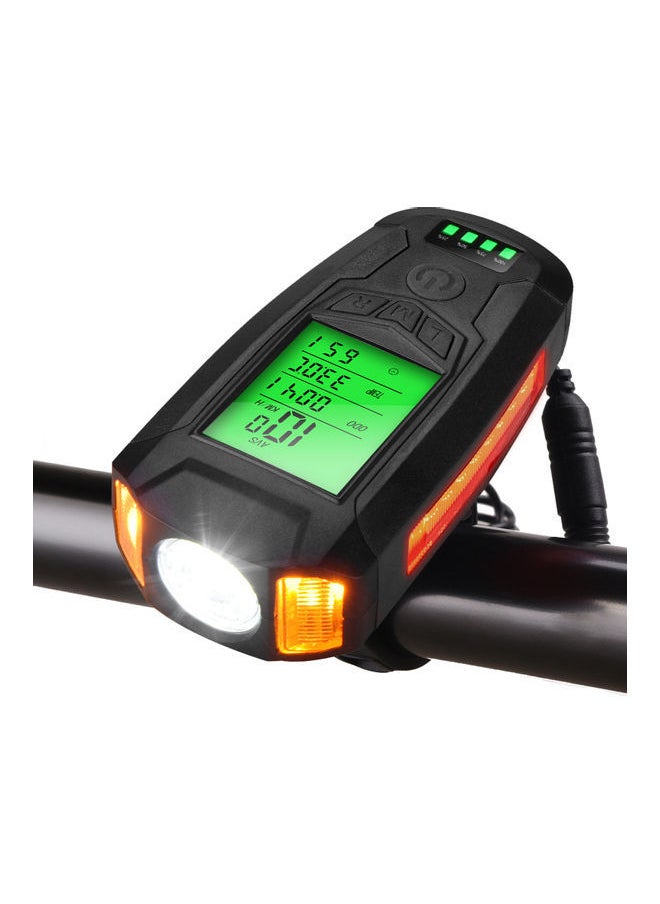 NIBEMINENT USB Bicycle Lamp Speedometer 10.2x5x2.5cm  - Image 1