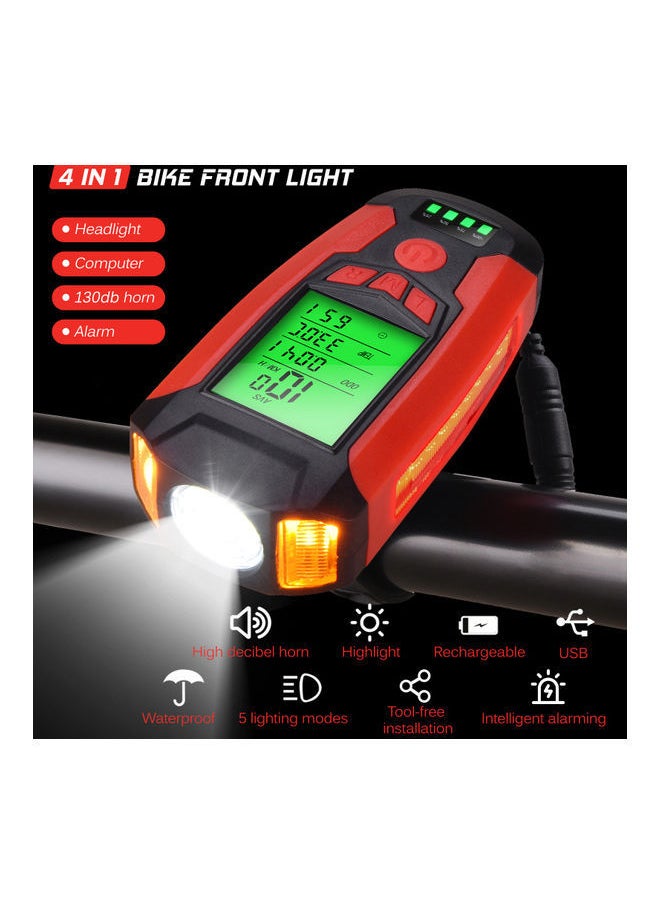 NIBEMINENT USB Bicycle Lamp Speedometer 10.2x5x2.5cm  - Image 4