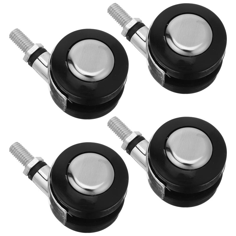 1 5 Inch Threaded Castor Wheels Set Of 4 Universal Swivel Quiet Office Chair Replacement Casters - Image 2
