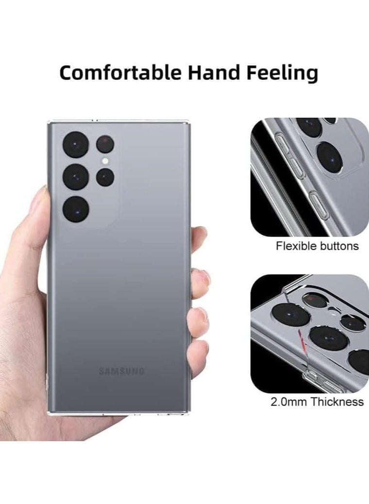 Samsung Galaxy S25 Ultra Clear Case Soft Flexible TPU Shockproof Transparent Back Cover Compatible for Samsung Galaxy S25 Ultra