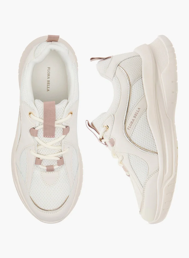 فلورا بيلا من شو إكسبرس Women's Panelled Sneakers with Lace-Up Closure