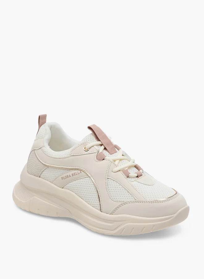 فلورا بيلا من شو إكسبرس Women's Panelled Sneakers with Lace-Up Closure