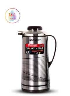 SONASHI 1.6L Vacuum Flask for Hot & Cold Beverages | Portable Thermos for Keeping Hot/Cold 18 & 24 Hours Retention | Easy to Clean | Ideal for Outings | Thermos/Vacuum Flask SVF-1600  - Image 1