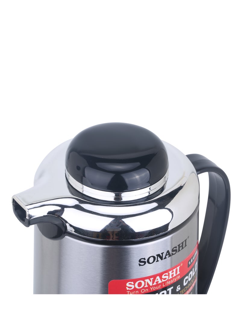 SONASHI - 1.6L Vacuum Flask for Hot & Cold Beverages | Portable Thermos for Keeping Hot/Cold 18 & 24 Hours Retention | Easy to Clean | Ideal for Outings | Thermos/Vacuum Flask SVF-1600 - Image 1