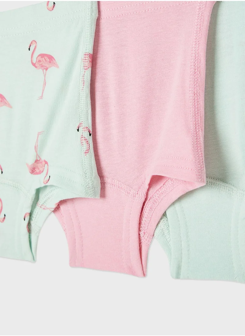 NAME IT Kids 3 Pack Flamingo Briefs