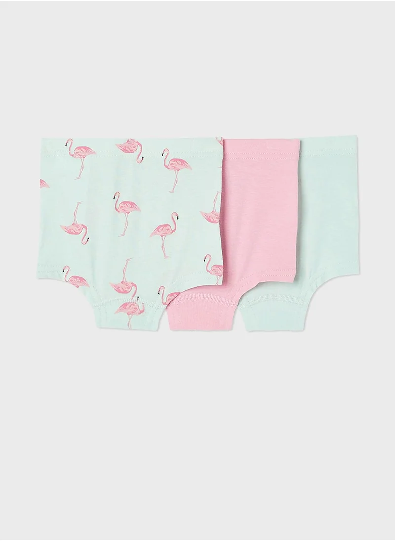 NAME IT Kids 3 Pack Flamingo Briefs