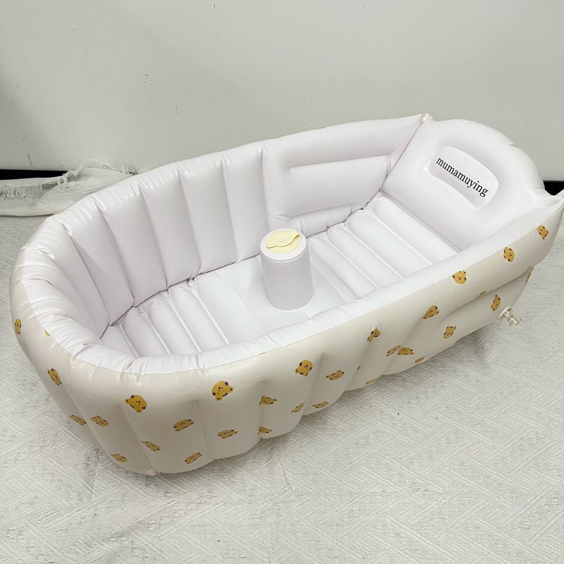 Ins Nordic Baby Inflatable Bathtub Children'S Sitting And Lying Integrated Inflatable Bathtub Multi-Functional Bathtub - Image 1
