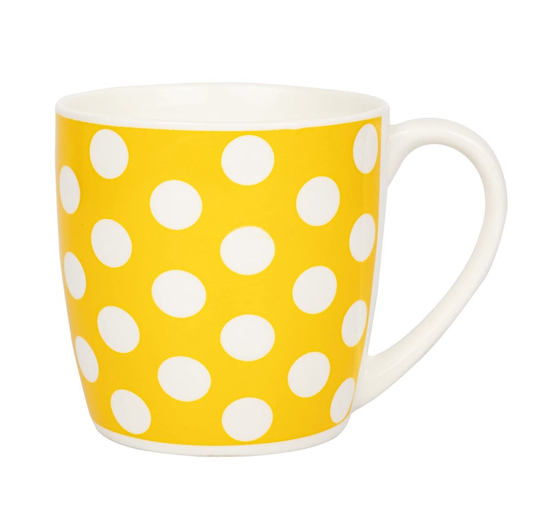 Femora Indian Ceramic Polka Dots Tea Cup - 6 Pcs, 160 ML (Yellow) - Image 2