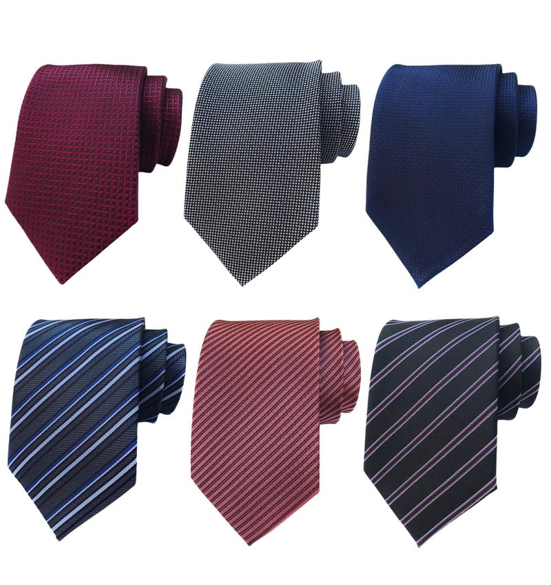 Adulove Mens Necktie Classic Silk Tie Woven Jacquard Neck Ties Wedding Business