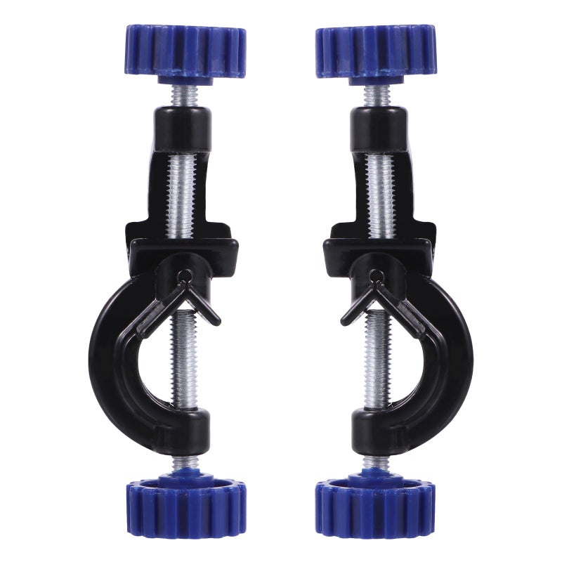 Adjustable Right Angle Bosshead Clamp Holder with Alloy Metal Clip for Laboratory Stand Blue - Image 2