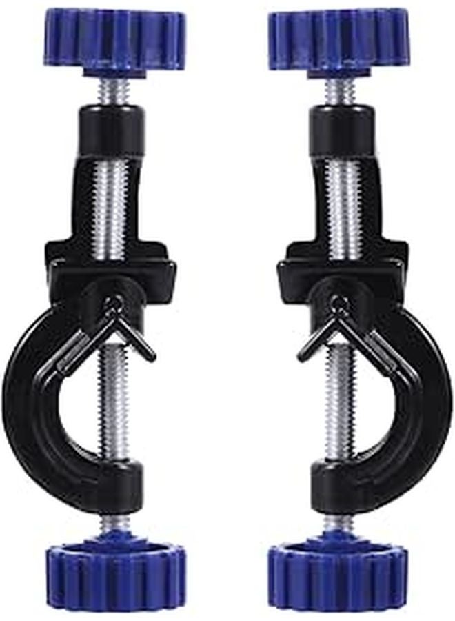 Adjustable Right Angle Bosshead Clamp Holder with Alloy Metal Clip for Laboratory Stand Blue - Image 1